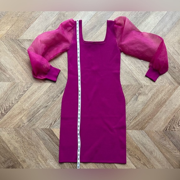 NEW HOUSE OF HARLOW - Bodycon Dress with Sheer Sleeves - Picture 11 of 16